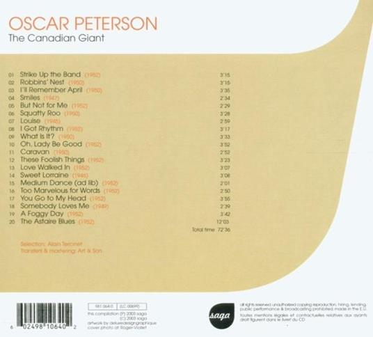 Canadian Giant - CD Audio di Oscar Peterson - 2
