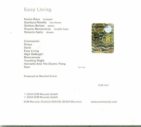 Easy Living - CD Audio di Enrico Rava - 2