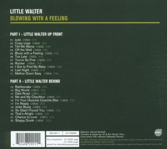 Blowing with a Feeling - CD Audio di Little Walter - 2
