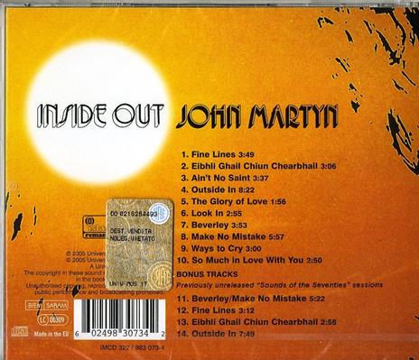 Inside Out (Remastered) - CD Audio di John Martyn - 2