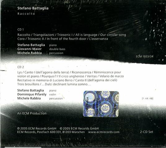 Raccolto - CD Audio di Stefano Battaglia - 2
