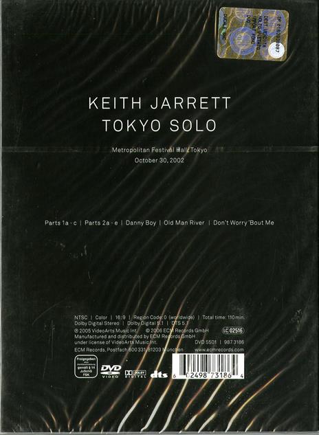 Keith Jarrett. Tokyo Solo (DVD) - DVD di Keith Jarrett - 2