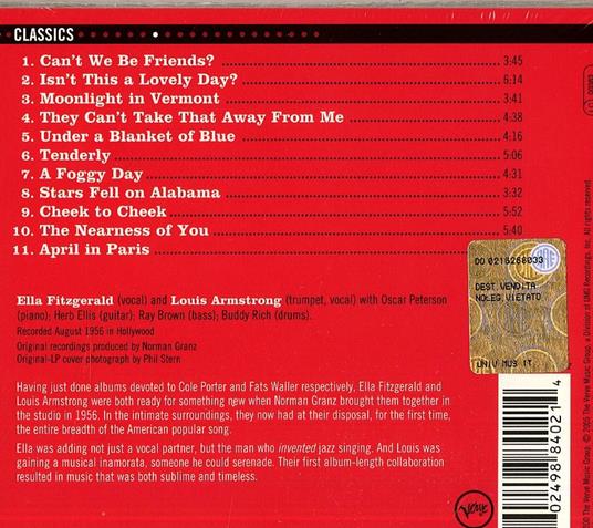 Ella & Louis - CD Audio di Louis Armstrong,Ella Fitzgerald - 2