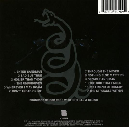 Metallica (Remastered) - CD Audio di Metallica - 2