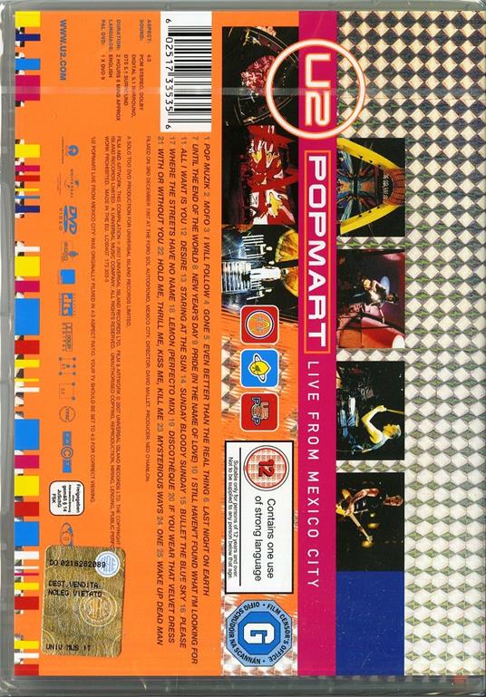 U2. Popmart. Live from Mexico City (DVD) - DVD di U2 - 2