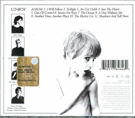 Boy (Remastered) - CD Audio di U2 - 2