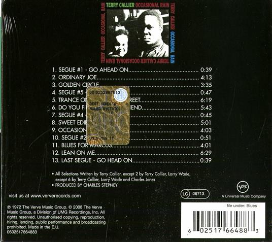 Occasional Rain - CD Audio di Terry Callier - 2
