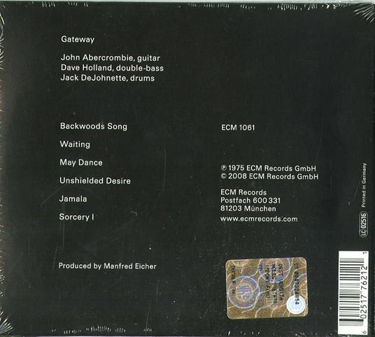 Gateway (Touchstones) - CD Audio di Jack DeJohnette,John Abercrombie,Dave Holland - 2