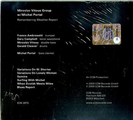 Remembering Weather Report - CD Audio di Michel Portal,Miroslav Vitous - 2