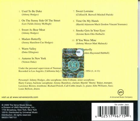 Udes to Be Duke - CD Audio di Johnny Hodges - 2