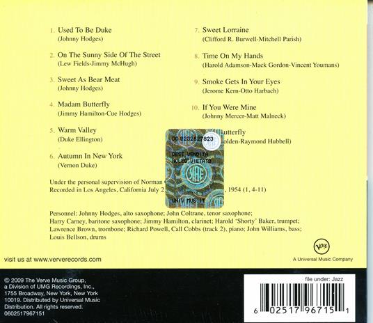 Udes to Be Duke - CD Audio di Johnny Hodges - 2