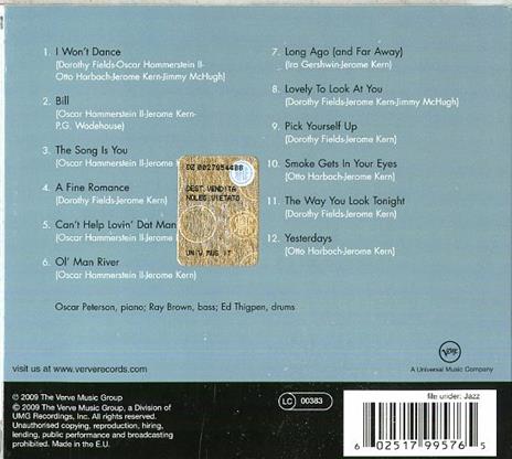 Plays the Jerome Kern Songbook - CD Audio di Oscar Peterson - 2
