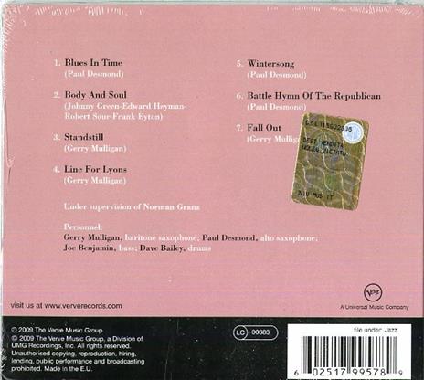 Blues in Time - CD Audio di Paul Desmond,Gerry Mulligan - 2