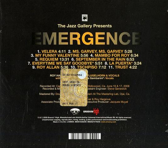Emergence - CD Audio di Roy Hargrove - 2