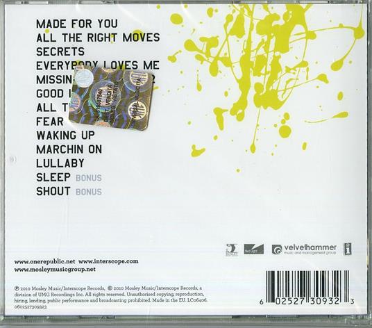 Waking Up - CD Audio di One Republic - 2