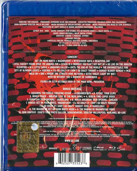 U2. 360° At the Rose Bowl (Blu-ray) - Blu-ray di U2 - 2