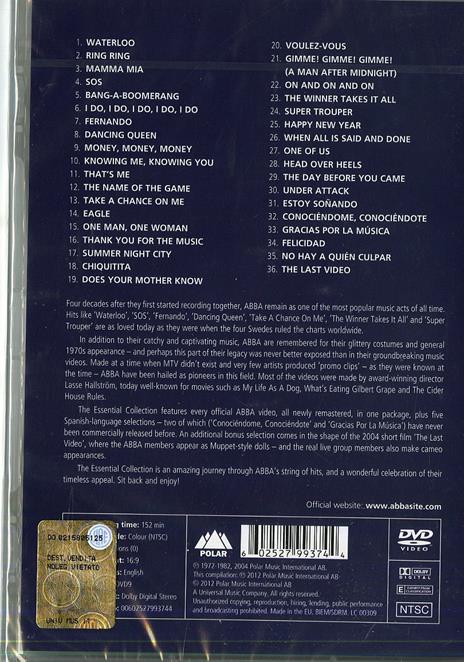 ABBA. The Essential Collection (DVD) - DVD di ABBA - 2