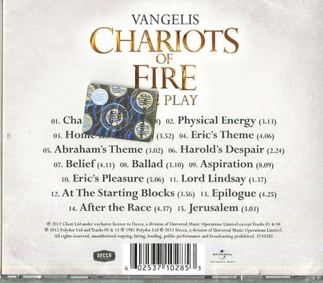 Momenti di Gloria (Chariots of Fire) (Colonna sonora) - CD Audio di Vangelis - 2