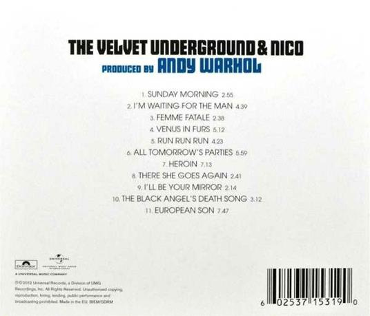 The Velvet Underground & Nico (Remastered Edition) - CD Audio di Velvet Underground,Nico - 2