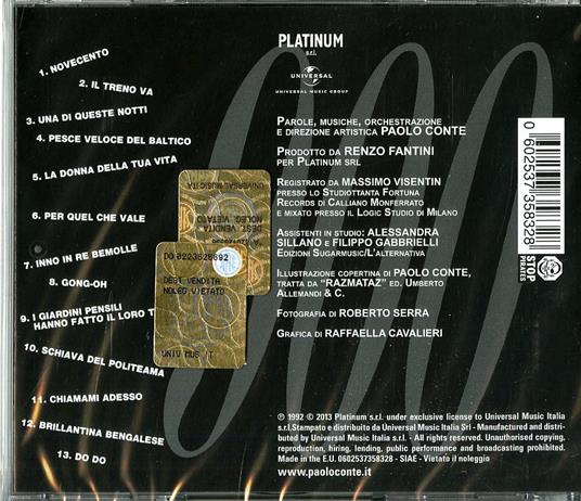 900 - CD Audio di Paolo Conte - 2