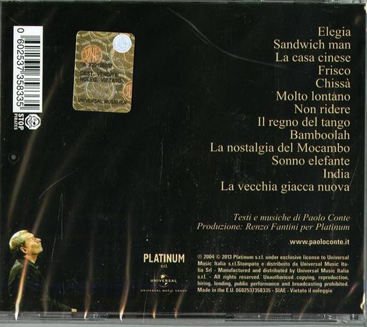 Elegia - CD Audio di Paolo Conte - 2