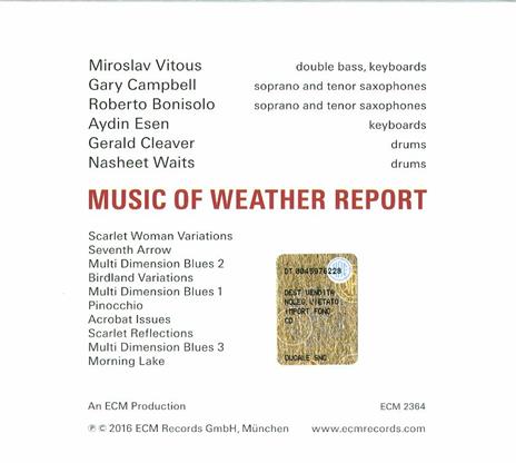 Music of Weather Report - CD Audio di Miroslav Vitous - 2