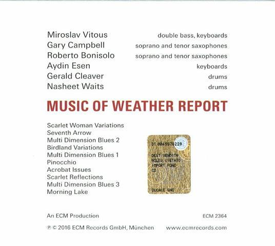 Music of Weather Report - CD Audio di Miroslav Vitous - 2