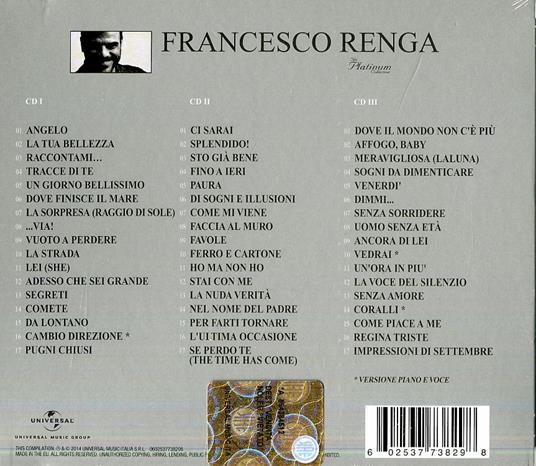The Platinum Collection - CD Audio di Francesco Renga - 2