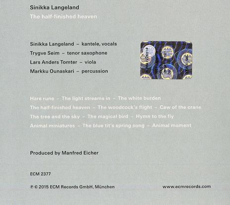 The Half-Finished Heaven - CD Audio di Sinikka Langeland - 2