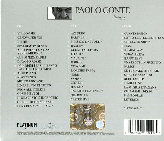 The Platinum Collection - CD Audio di Paolo Conte - 2
