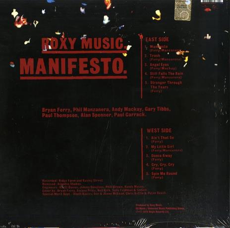 Manifesto - Vinile LP di Roxy Music - 2