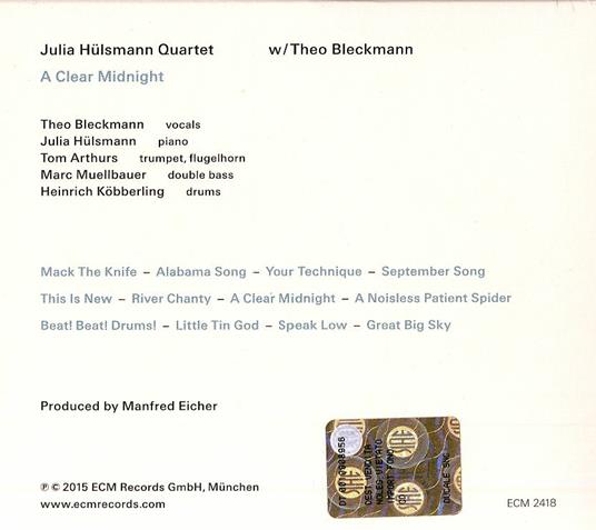 A Clear Midnight - CD Audio di Julia Hulsmann - 2