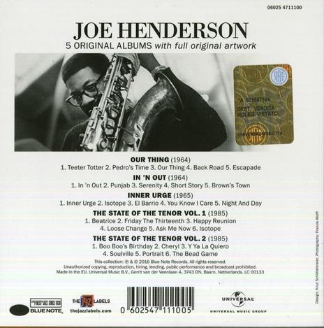 5 Original Albums - CD Audio di Joe Henderson - 2
