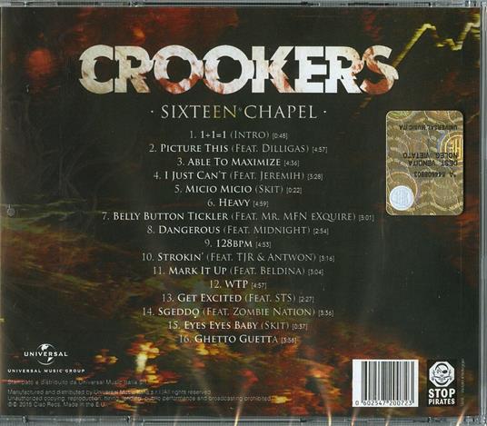 Sixteen Chapel - CD Audio di Crookers - 2