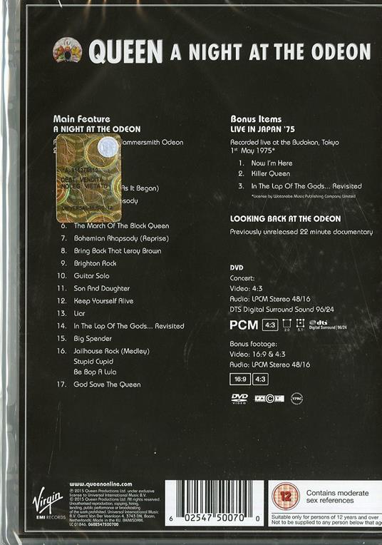 Queen. A Night At The Odeon (DVD) - DVD di Queen - 2
