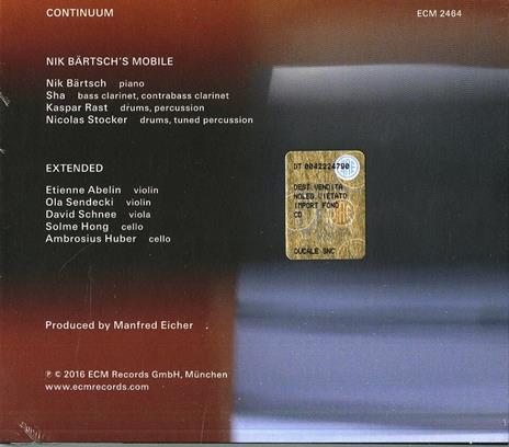 Continuum - CD Audio di Nik Bartsch's Mobile - 2