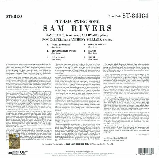 Fuchsia Swing Song - Vinile LP di Sam Rivers - 2