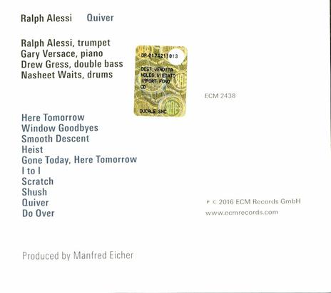 Quiver - CD Audio di Ralph Alessi - 2