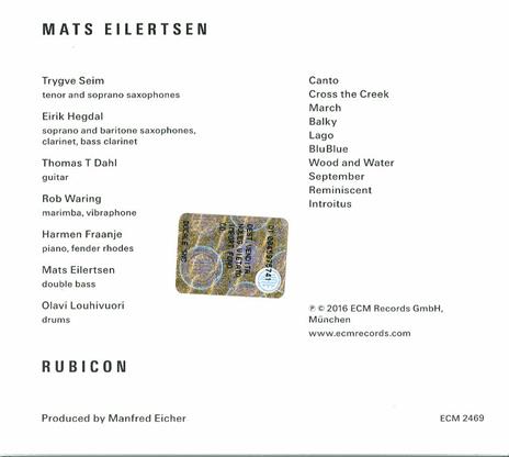 Rubicon - CD Audio di Mats Eilerstsen - 2