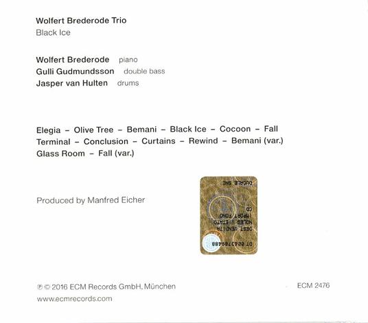 Black Ice - CD Audio di Wolfert Brederode,Wolfert Brederode (Trio) - 2