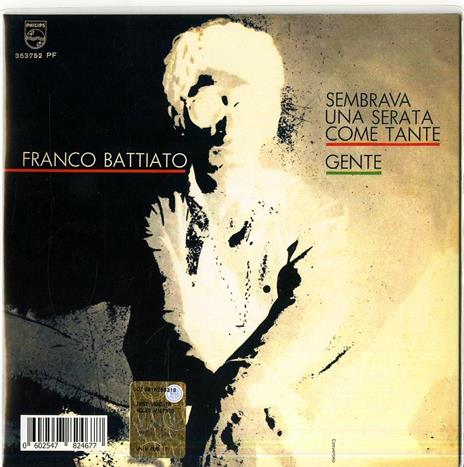 Sembrava una serata come tante - Gente (Limited Edition) - Vinile 7'' di Franco Battiato - 2