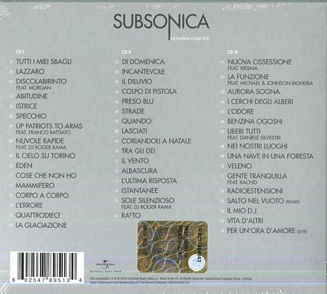 The Platinum Collection - CD Audio di Subsonica - 2