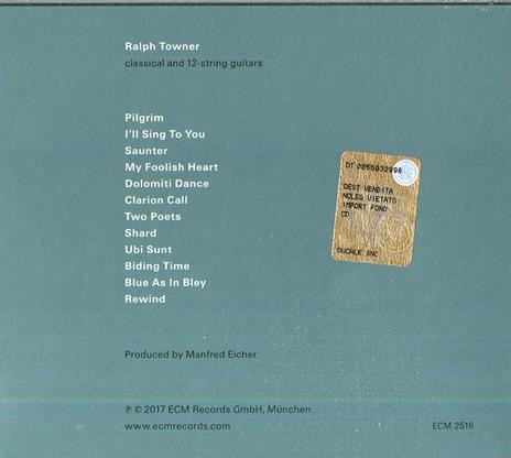 My Foolish Heart - CD Audio di Ralph Towner - 2