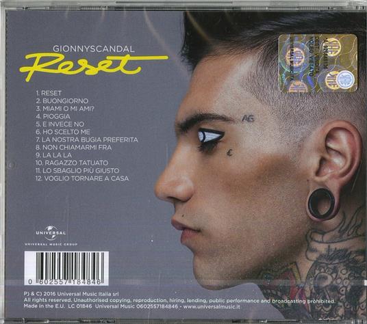 Reset - CD Audio di GionnyScandal - 2