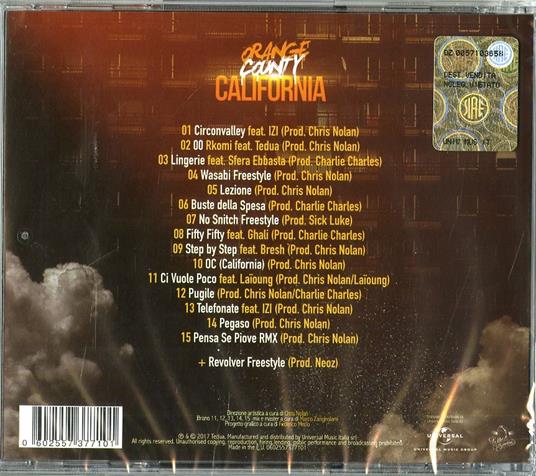 Orange County California - CD Audio di Tedua - 2