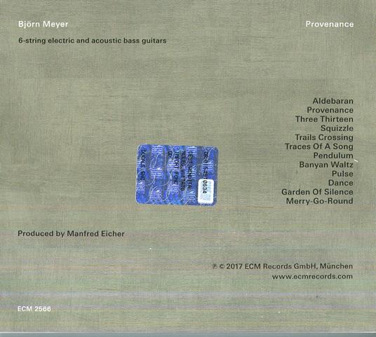 Provenance - CD Audio di Björn Meyer - 2