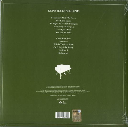 Hopes and Fears - Vinile LP di Keane - 2