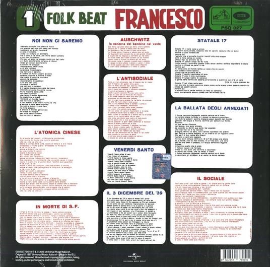 Folk Beat n.1 (180 gr.) - Vinile LP di Francesco Guccini - 2