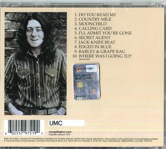 Calling Card - CD Audio di Rory Gallagher - 2