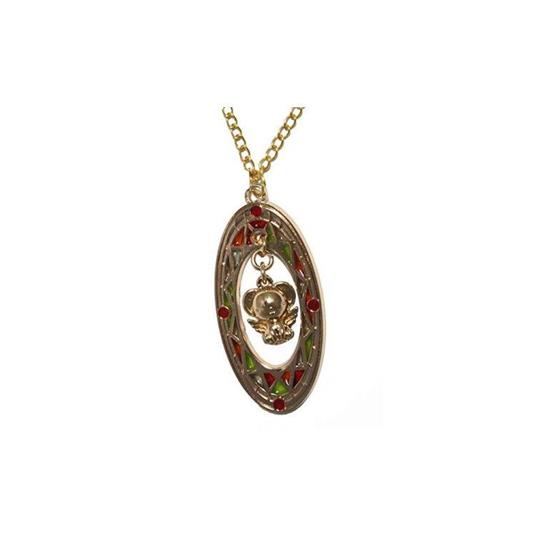 Collana con ciondolo ovale dell'orsetto alato Pidak Shop - 2